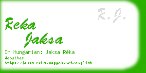 reka jaksa business card